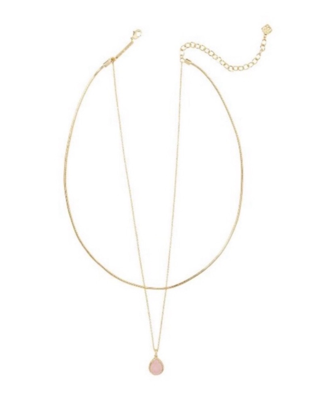 KENDRA SCOTT necklace Sami Quartz
14K Gold Over Brass Multi-Strand Rose quartz